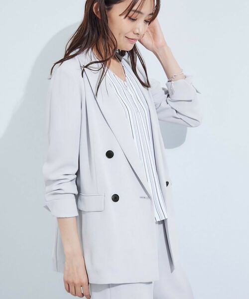 INDIVI / インディヴィ テーラードジャケット | 【着る日傘／遮熱／UVケア】ダブルジャケット | 詳細2