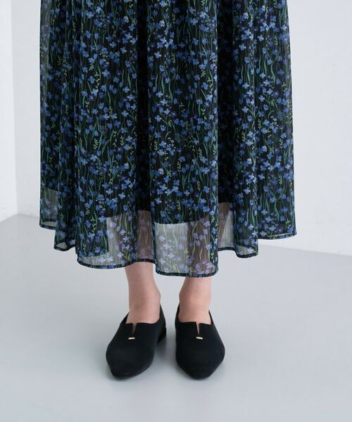 INDIVI / インディヴィ ロング・マキシ丈スカート | 【秋映え柄/セットアップ可能】フラワーシフォンスカート | 詳細15