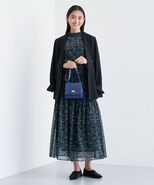 INDIVI / インディヴィ ロング・マキシ丈スカート | 【秋映え柄/セットアップ可能】フラワーシフォンスカート | 詳細8