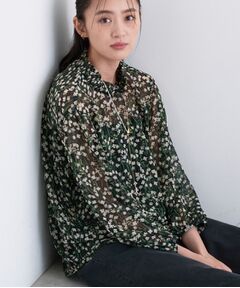 INDIVI / インディヴィ シャツ・ブラウス | 【秋映え柄/セットアップ可能】フラワーシフォンブラウス