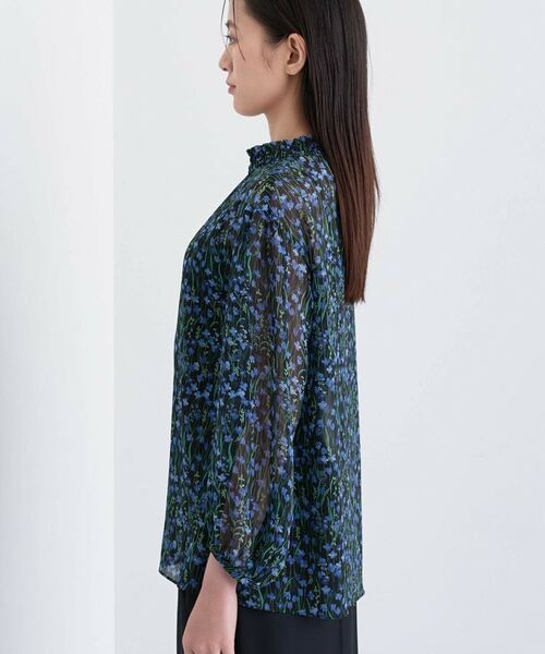 INDIVI / インディヴィ シャツ・ブラウス | 【秋映え柄/セットアップ可能】フラワーシフォンブラウス | 詳細11