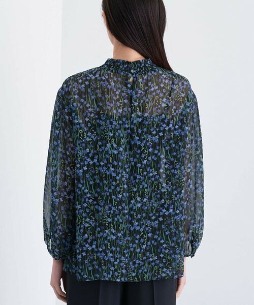 INDIVI / インディヴィ シャツ・ブラウス | 【秋映え柄/セットアップ可能】フラワーシフォンブラウス | 詳細12