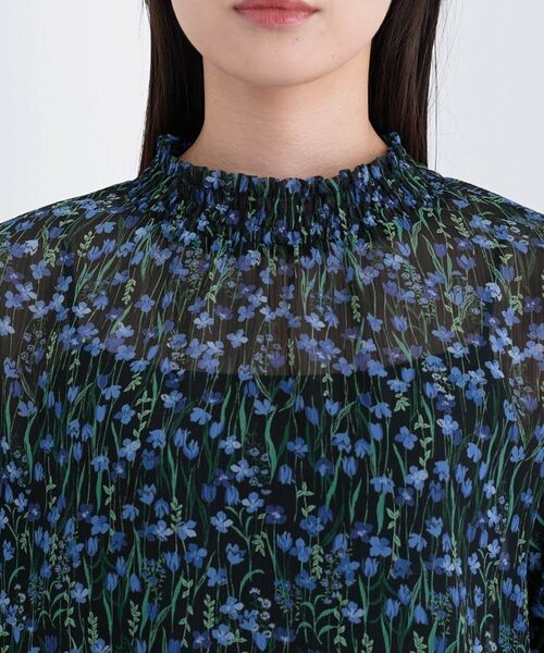 INDIVI / インディヴィ シャツ・ブラウス | 【秋映え柄/セットアップ可能】フラワーシフォンブラウス | 詳細13