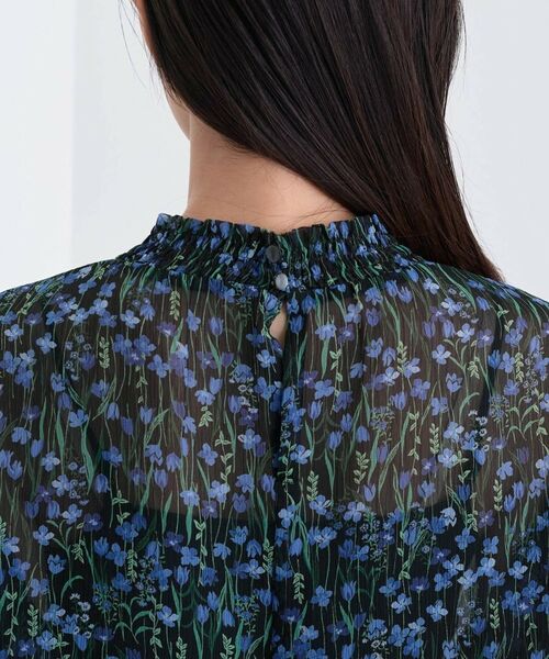 INDIVI / インディヴィ シャツ・ブラウス | 【秋映え柄/セットアップ可能】フラワーシフォンブラウス | 詳細14