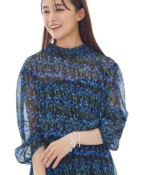 INDIVI / インディヴィ シャツ・ブラウス | 【秋映え柄/セットアップ可能】フラワーシフォンブラウス | 詳細17