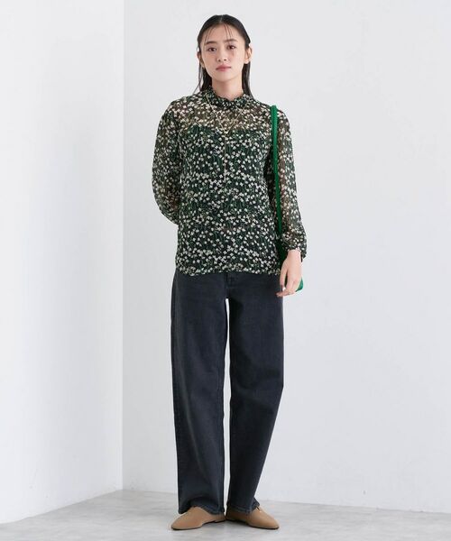 INDIVI / インディヴィ シャツ・ブラウス | 【秋映え柄/セットアップ可能】フラワーシフォンブラウス | 詳細4