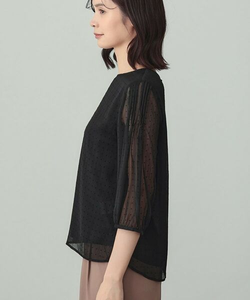 INDIVI / インディヴィ シャツ・ブラウス | フロッキードットブラウス | 詳細10