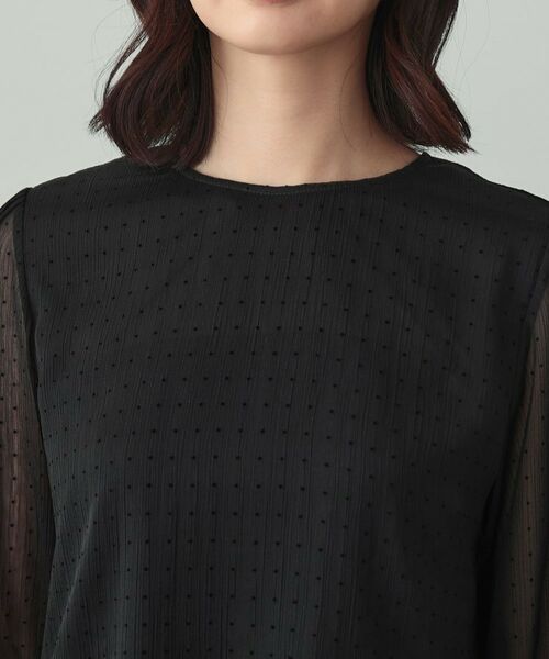 INDIVI / インディヴィ シャツ・ブラウス | フロッキードットブラウス | 詳細12