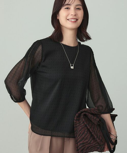 INDIVI / インディヴィ シャツ・ブラウス | フロッキードットブラウス | 詳細5