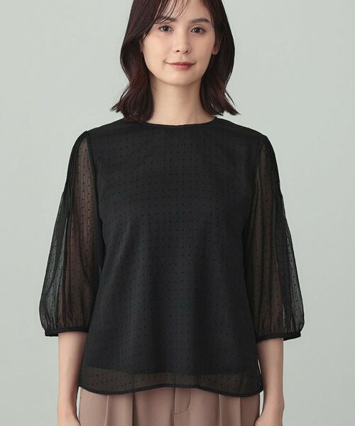 INDIVI / インディヴィ シャツ・ブラウス | フロッキードットブラウス | 詳細9