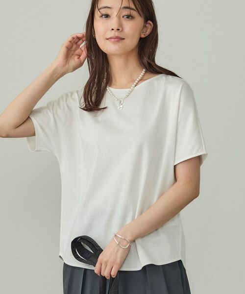 INDIVI/インディヴィ 【インナーとしても活躍！】シンプルTシャツ ホワイト(001) 05(XXS)