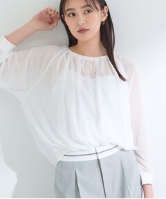 INDIVI / インディヴィ カットソー | 【体型カバー／マシンウォッシュ対応】シアージャージトップス