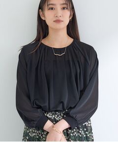 INDIVI / インディヴィ カットソー | 【体型カバー／マシンウォッシュ対応】シアージャージトップス