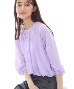 INDIVI / インディヴィ カットソー | 【体型カバー／マシンウォッシュ対応】シアージャージトップス