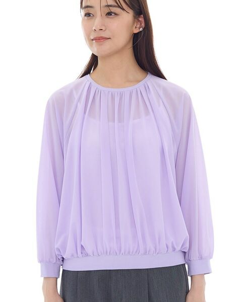 INDIVI / インディヴィ カットソー | 【体型カバー／マシンウォッシュ対応】シアージャージトップス | 詳細18