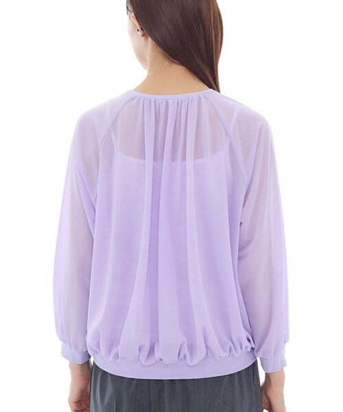 INDIVI / インディヴィ カットソー | 【体型カバー／マシンウォッシュ対応】シアージャージトップス | 詳細20