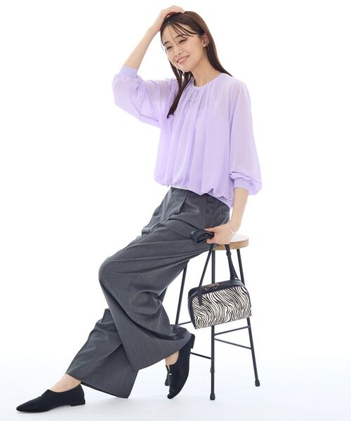 INDIVI / インディヴィ カットソー | 【体型カバー／マシンウォッシュ対応】シアージャージトップス | 詳細26