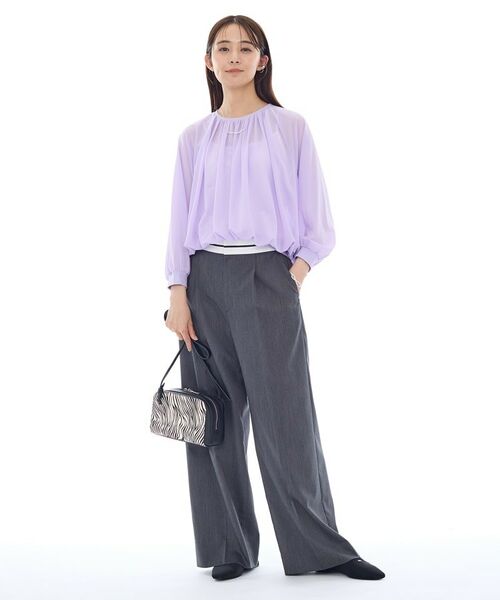 INDIVI / インディヴィ カットソー | 【体型カバー／マシンウォッシュ対応】シアージャージトップス | 詳細27