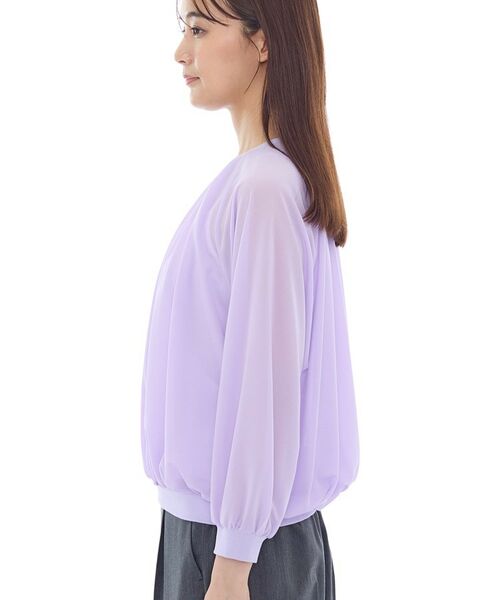 INDIVI / インディヴィ カットソー | 【体型カバー／マシンウォッシュ対応】シアージャージトップス | 詳細30