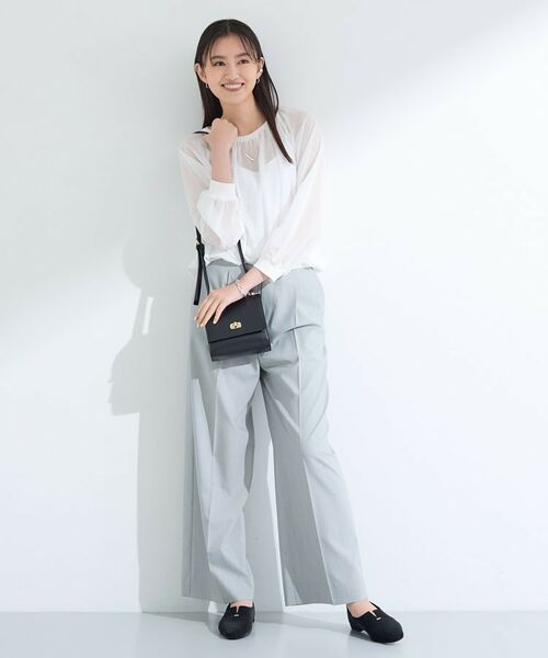 INDIVI / インディヴィ カットソー | 【体型カバー／マシンウォッシュ対応】シアージャージトップス | 詳細4