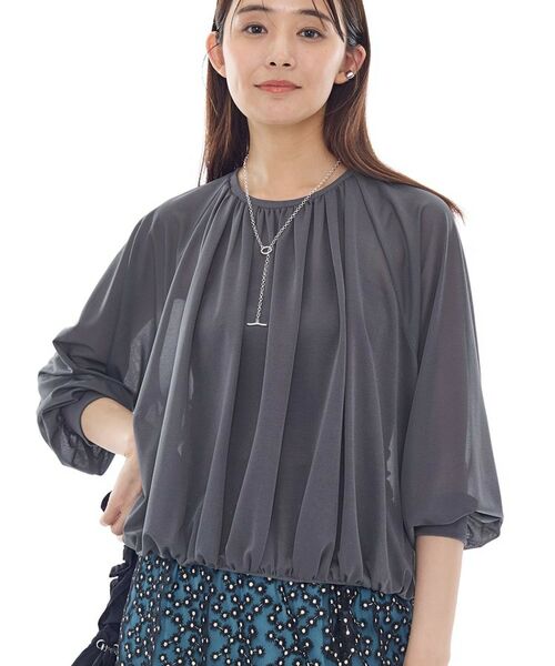 INDIVI / インディヴィ カットソー | 【体型カバー／マシンウォッシュ対応】シアージャージトップス | 詳細6