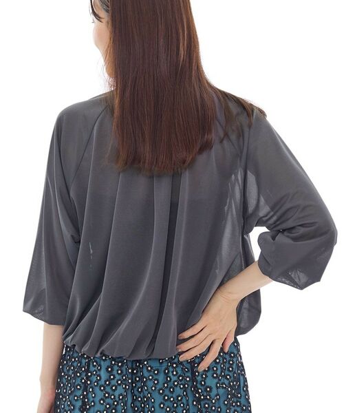 INDIVI / インディヴィ カットソー | 【体型カバー／マシンウォッシュ対応】シアージャージトップス | 詳細7