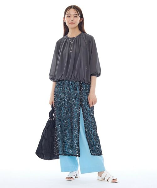 INDIVI / インディヴィ カットソー | 【体型カバー／マシンウォッシュ対応】シアージャージトップス | 詳細8