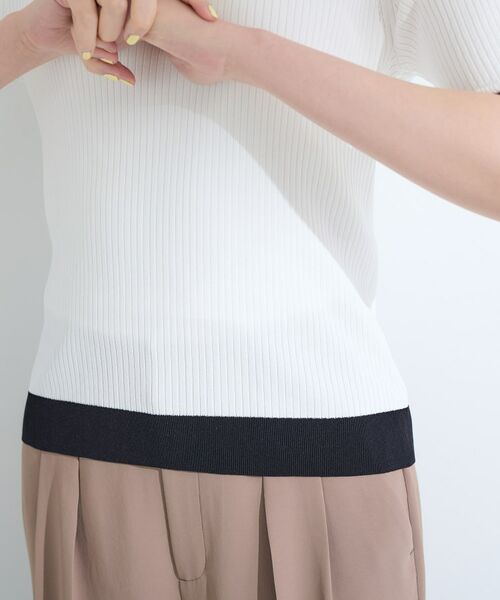 INDIVI / インディヴィ ニット・セーター | 【インナーで活躍／アンサンブル】クルーネック半袖ニット | 詳細21