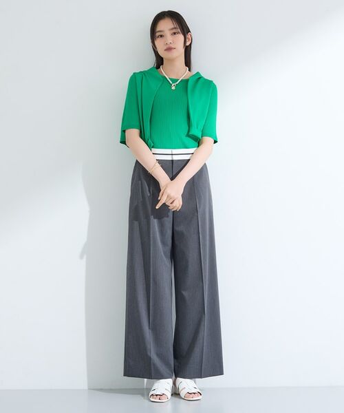 INDIVI / インディヴィ ニット・セーター | 【インナーで活躍／アンサンブル】クルーネック半袖ニット | 詳細4