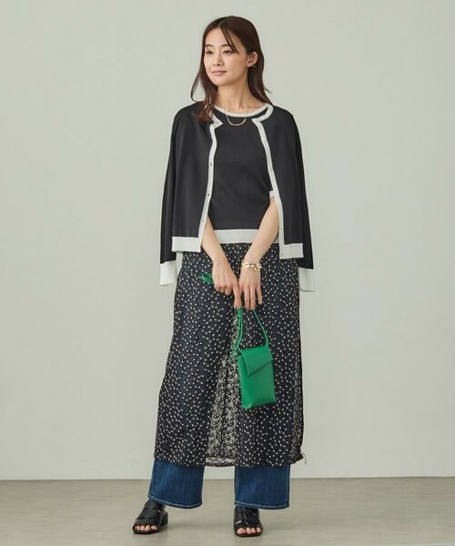 INDIVI / インディヴィ ニット・セーター | 【インナーで活躍／アンサンブル】クルーネック半袖ニット | 詳細8