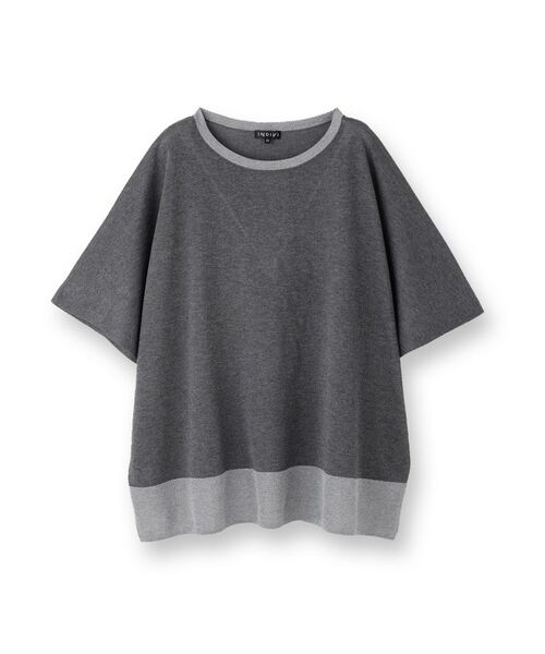 INDIVI / インディヴィ ニット・セーター | 【洗える／二の腕カバー】バイカラーラメニット | 詳細1