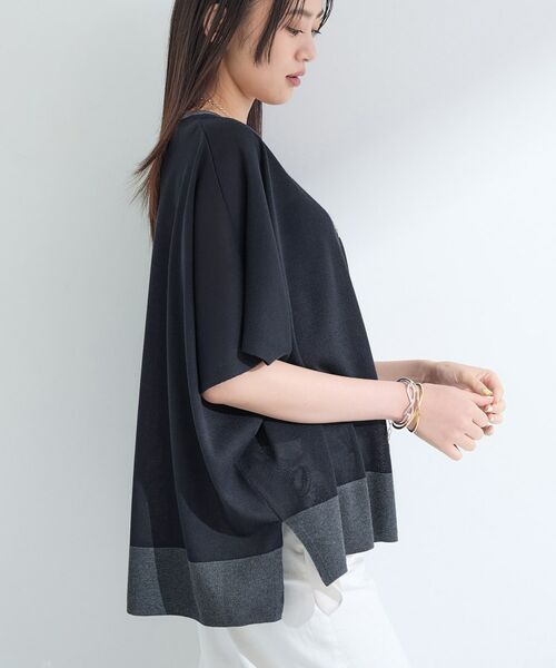 INDIVI / インディヴィ ニット・セーター | 【洗える／二の腕カバー】バイカラーラメニット | 詳細10