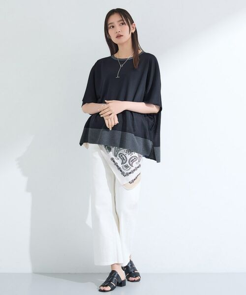 INDIVI / インディヴィ ニット・セーター | 【洗える／二の腕カバー】バイカラーラメニット | 詳細12