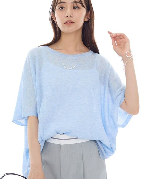 INDIVI / インディヴィ ニット・セーター | 【洗える／二の腕カバー】バイカラーラメニット | 詳細2