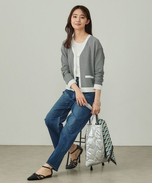 INDIVI / インディヴィ カーディガン・ボレロ | 【軽く羽織れる/洗える】ジャケット風カーディガン | 詳細8
