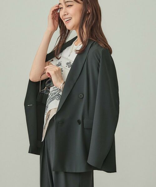INDIVI / インディヴィ テーラードジャケット | 【軽く羽織れる!】ダブルジャケット | 詳細2