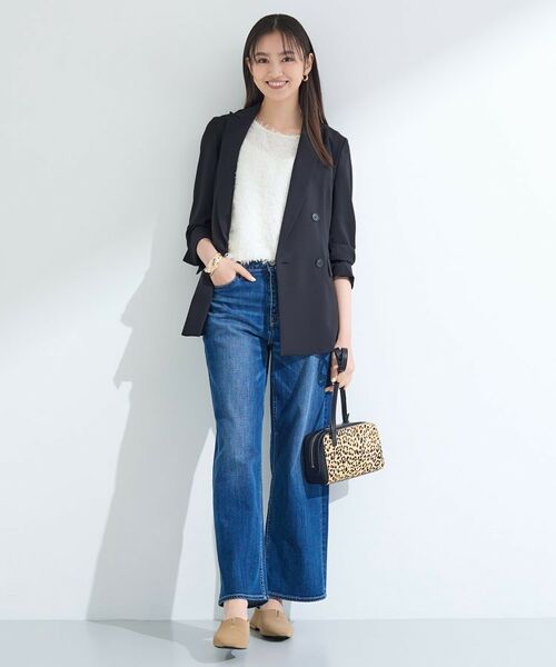 INDIVI / インディヴィ テーラードジャケット | 【軽く羽織れる!】ダブルジャケット | 詳細8