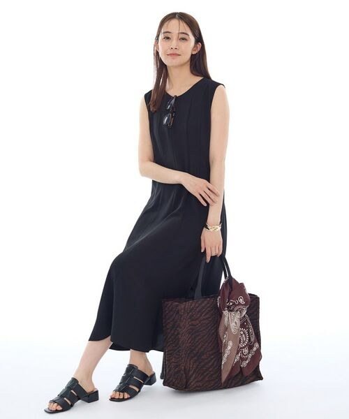 INDIVI / インディヴィ ロング・マキシ丈ワンピース | 【美シルエット】ノースリーブワンピース | 詳細23