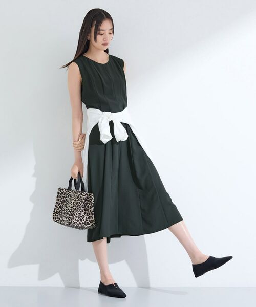 INDIVI / インディヴィ ロング・マキシ丈ワンピース | 【美シルエット】ノースリーブワンピース | 詳細3