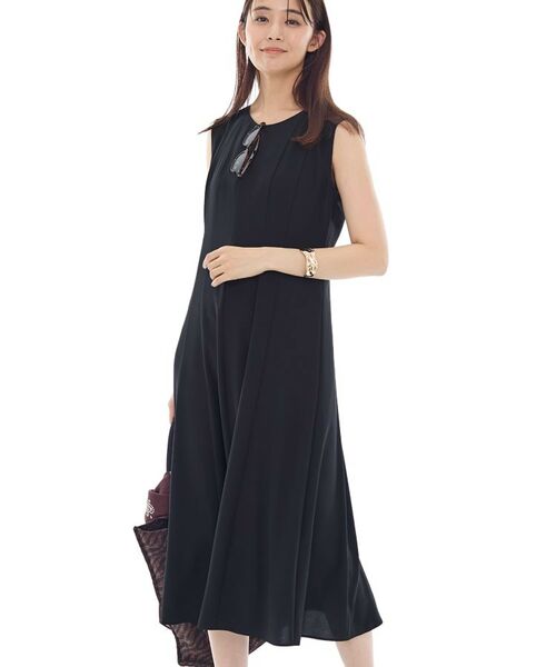 INDIVI / インディヴィ ロング・マキシ丈ワンピース | 【美シルエット】ノースリーブワンピース | 詳細6