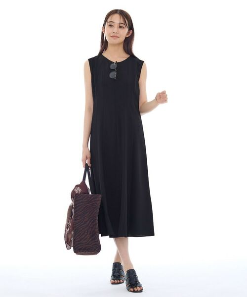 INDIVI / インディヴィ ロング・マキシ丈ワンピース | 【美シルエット】ノースリーブワンピース | 詳細8