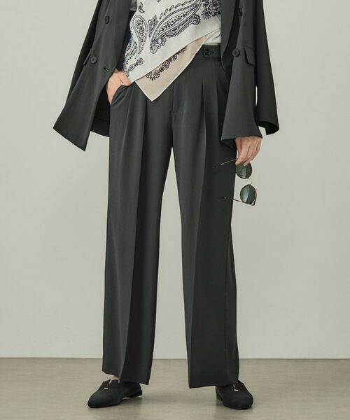 INDIVI / インディヴィ パンツ | 【着心地抜群！】タックワイドパンツ | 詳細2