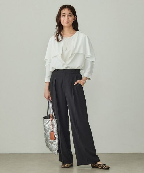 INDIVI / インディヴィ パンツ | 【着心地抜群！】タックワイドパンツ | 詳細8