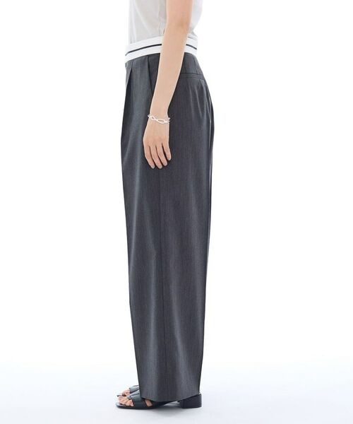 INDIVI / インディヴィ パンツ | 【ウール調素材】ベルトデザインワイドパンツ | 詳細11