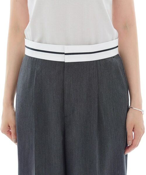 INDIVI / インディヴィ パンツ | 【ウール調素材】ベルトデザインワイドパンツ | 詳細13