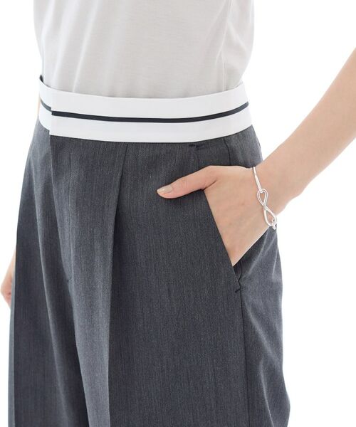 INDIVI / インディヴィ パンツ | 【ウール調素材】ベルトデザインワイドパンツ | 詳細14