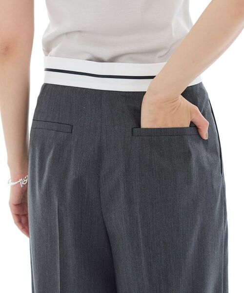 INDIVI / インディヴィ パンツ | 【ウール調素材】ベルトデザインワイドパンツ | 詳細15
