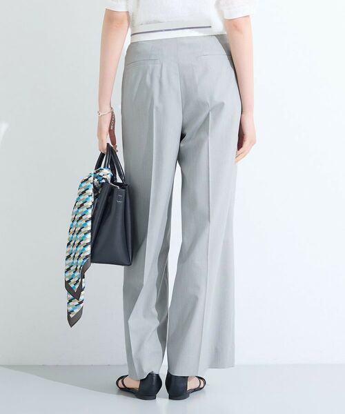 INDIVI / インディヴィ パンツ | 【ウール調素材】ベルトデザインワイドパンツ | 詳細3