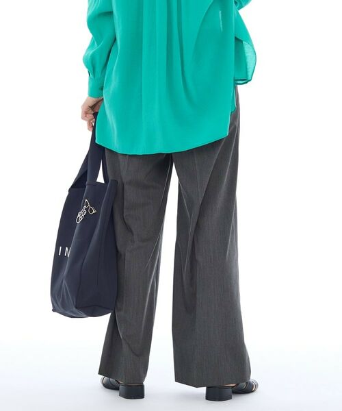 INDIVI / インディヴィ パンツ | 【ウール調素材】ベルトデザインワイドパンツ | 詳細7