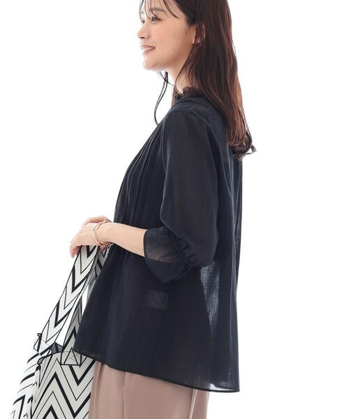 INDIVI / インディヴィ シャツ・ブラウス | 【洗える/コットン】ピンタックシアーブラウス | 詳細10